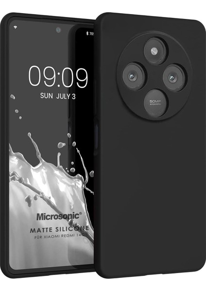 Matte Silicone Xiaomi Redmi 14C Kılıf Siyah