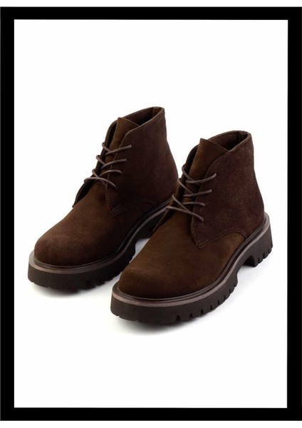 Kahve Süet Deri Kadın Bot & Bootie K02666430002