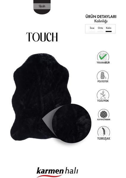 Post Touch TH001B Bej Tavşan Tüyü Post Peluş Kürk Yuvarlak Daire