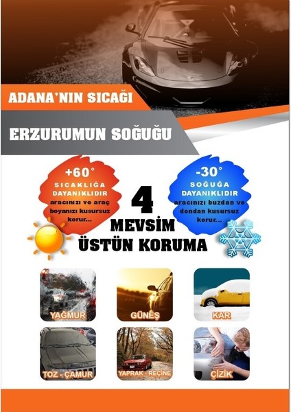 Carguard Nissan Juke Uyumlu X300 Fitilli Araba Brandası Miflonlu Branda Oto Çadır Örtü