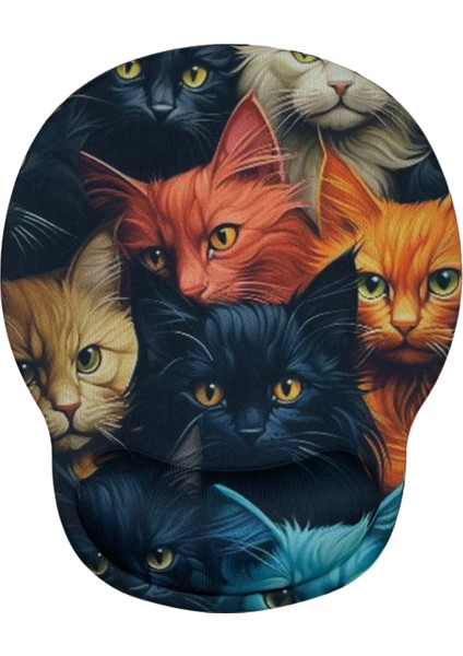 Bilek Destekli Memory Foam Kaymaz Taban Mouse Pad MSP-014 Desenli 5