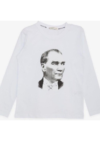 Çocuk Atatürk Baskılı Ince Uzun Kollu Pamuklu Tshirt fiyatları