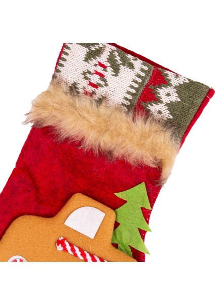 Yılbaşı Ağaç Süsü Kırmızı Çorap Araba Figürlü Kırmızı 15X24 Cm. fiyatları