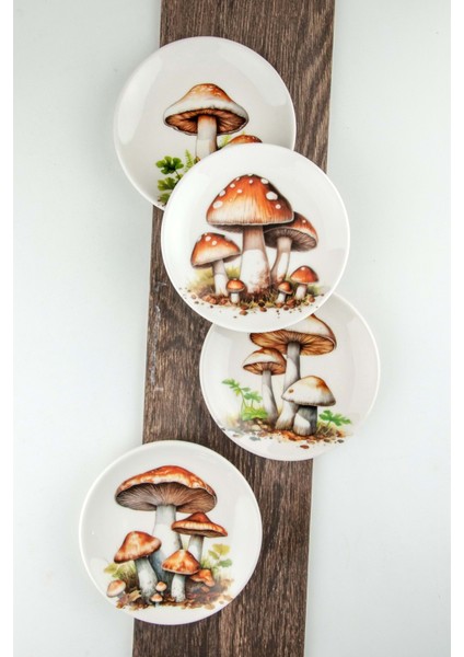 Mushrooms 4 Parça Kurabiye Tabağı