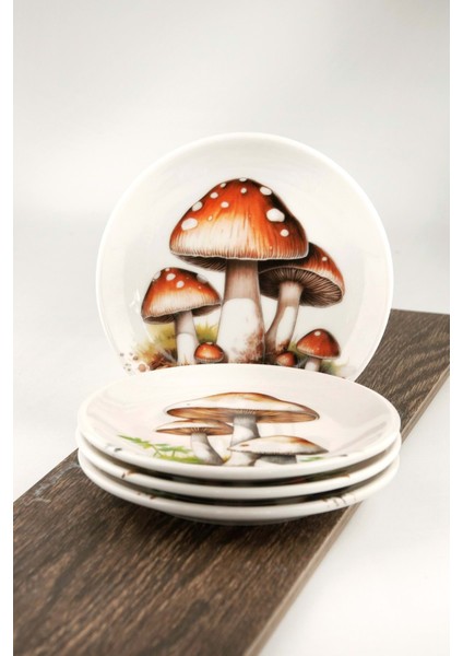 Mushrooms 4 Parça Kurabiye Tabağı