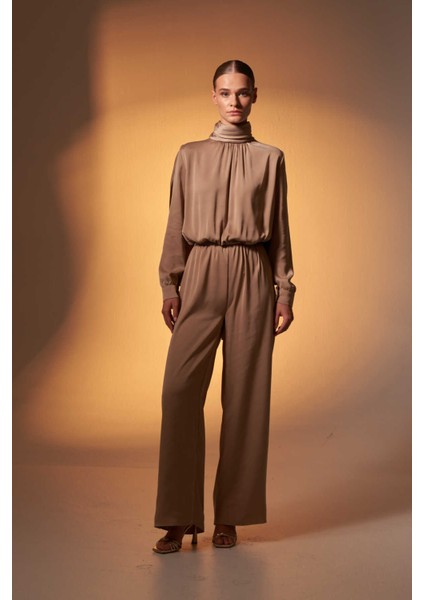 Pelerinli Saten Abiye Tulum Vizon fırsatları