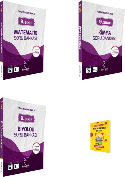 9. Sınıf 2025 Matematik Kimya Biyoloji Soru Bankası