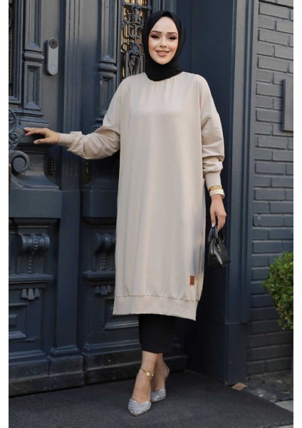 Bej Tesettür Tunik 30645BEJ