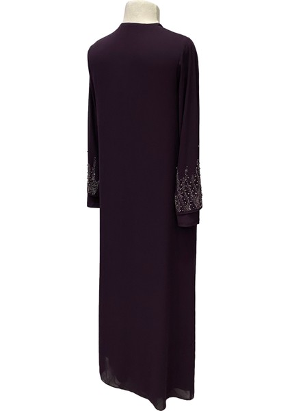 Mürdüm Alya Büyük Beden Şık Taş Işlemeli Anne Abiye Elbise modelleri