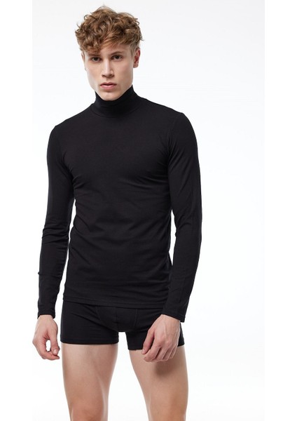 086 Erkek Modal Yarım Balıkçı Yaka Uzun Kol Likralı Body fiyatları