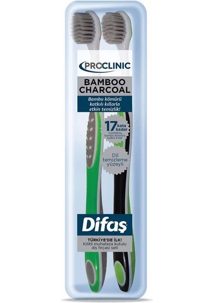 Proclinic 1 + 1 Bamboo Charcoal Diş Fırçası