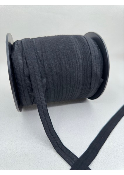 1.5 cm Parlak Katlanır Lastik-5 Metre-Siyah fırsatları