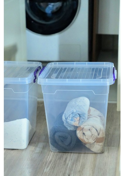 15 Litre Plastik Kilitli Kapaklı Dikey Derin Saklama Düzenleme ve Depolama Kutusu modelleri