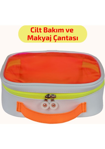 Cilt Bakım, Makyaj, Kozmetik Çantası, Büyük Boy şeffaf Cilt Bakım,  Makyaj, Kozmetik Çantası