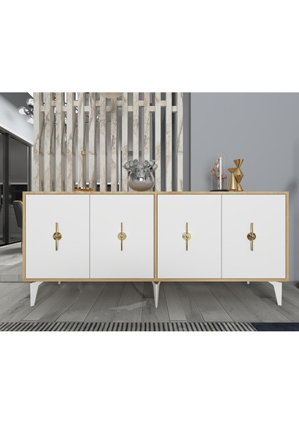 Figoraa 180 cm Konsol (KX180) Safirmeşe-Beyaz