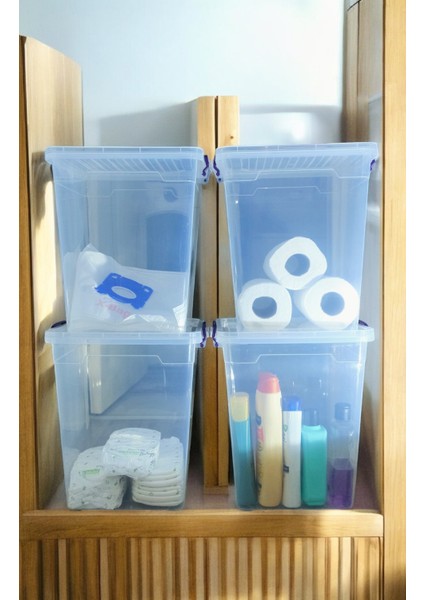 20 Litre 4 Adet Plastik Kilitli Kapaklı Dikey Derin Saklama ve Düzenleme Kabı indirimleri