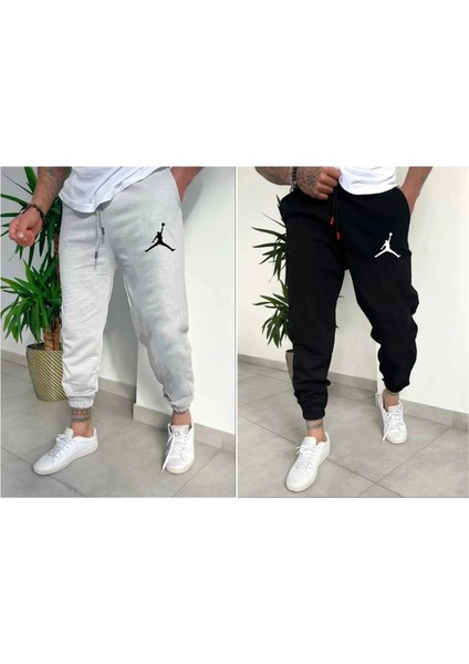 Ikili Eşofman Altı 2 Li Siyah Jogger