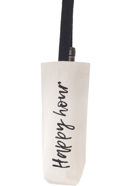 Şarap Şişesi Taşıma Çantası - Doğal Kumaş - Termos Çantası - Hediyelik Şarap Torbası