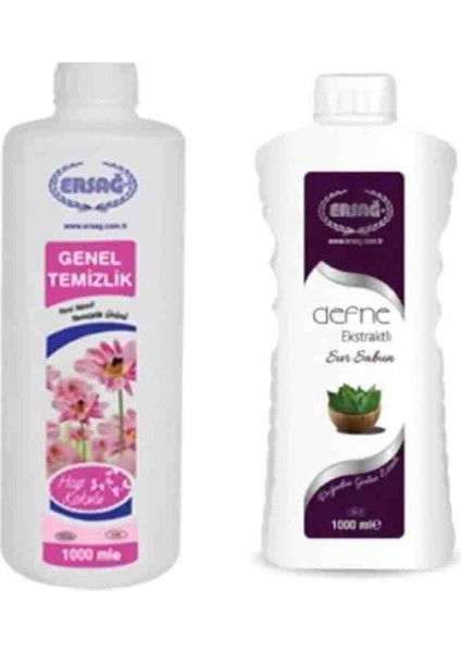 Genel Temizlik 1000 ml + Defne Ekstraktlı Sıvı Sabun 1000 ml