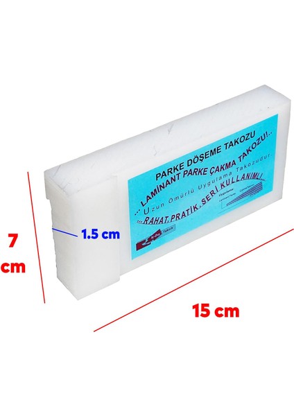 Parke Zemin Döşeme Takozu Beyaz 15 cm 7 cm Polyamid Laminant