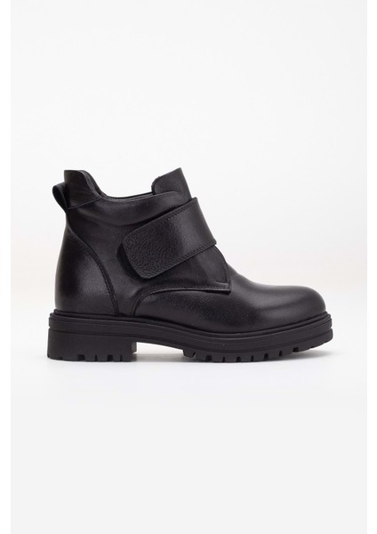 Kadın Deri Cırtlı Kolay Giyim Günlük Bot - Siyah modelleri