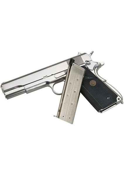 We Aırsoft Colt 1911 A1 Sılver Pro Grıps Aırsoft Tabanca