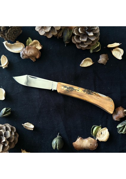 El Yapımı Geyik Boynuzundan Çelik Çakı SRM1012