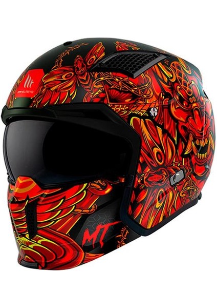 Mt Streetfıghter Sv S Hellısh B5 Çene Çıkartılabilir Kask Mat X-L