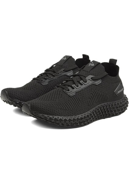 Orthopedix 1855 Siyah Anatomik Fileli Kumaş Erkek Bağcıklı Sneaker Spor Ayakkabı