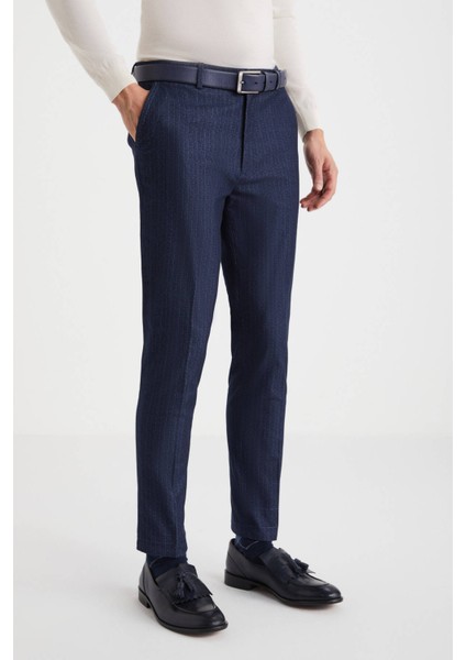 Pamuk Lacivert Chino Pantolon modelleri