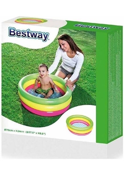 Bestway 3 Bölmeli Çocuk Havuzu 70X24 cm 51128