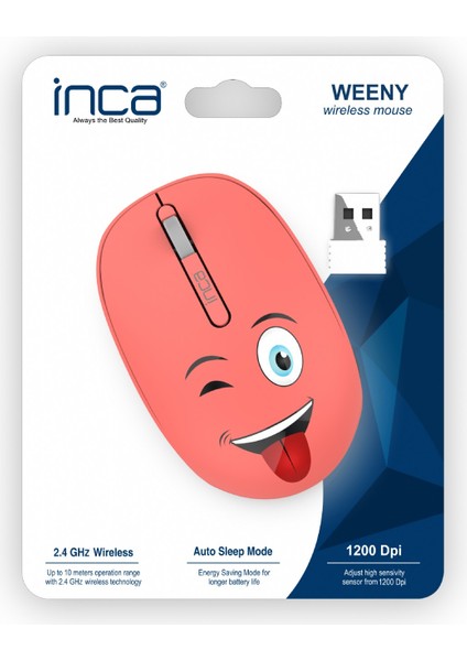 Weeny IWM-245RB Desing 3D Wireless Mouse- Turuncu