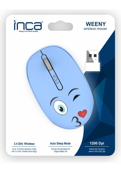 Weeny IWM-245RB Desing 3D Wireless Mouse- Mavi