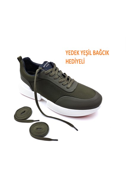 M20276 Özel Tasarım Erkek Konfor Haki Yeşil Sneaker Ayakkabı