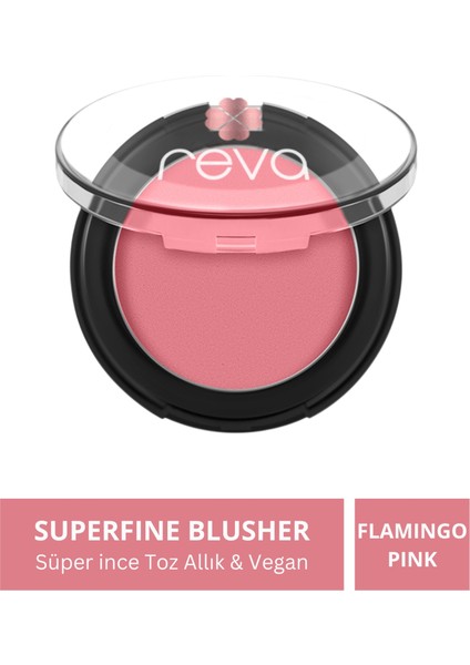Superfine Blusher Flamingo Pink - Süper ince Toz Allık 7,5 gr - No: 703 - Vegan & Temiz İçerik