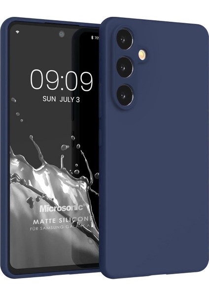 Matte Silicone Samsung Galaxy S24 Fe Kılıf Lacivert