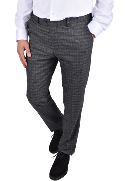 RGS-4548 Likralı Slimfit Desenli Pantolon/siyah/44 fırsatları