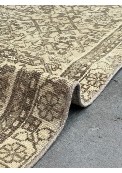 El Dokuma Yün Boho Stili Uzun Koridor Halısı Kilim 90x393 cm