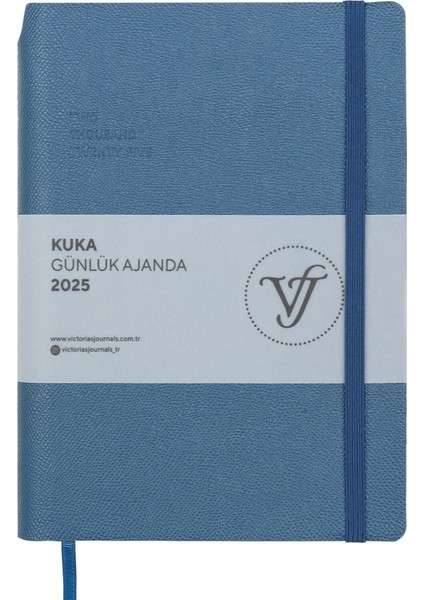 Victoria's Journals Kuka 2025 Günlük Ajanda A5 (14X21CM) Esnek Kapak Ivory 80GR.