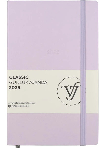 Victoria's Journals Classic 2025 Günlük Ajanda 13X21 cm Sert Kapak Ivory 70GR.