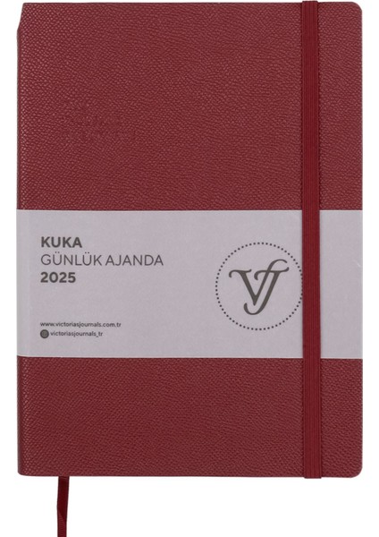 Victoria's Journals Kuka 2025 Günlük Ajanda A5 (14X21CM) Esnek Kapak Ivory 80GR.