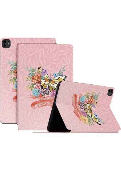 iPad Pro 11 (2024) Pu Deri Smart Folio Tablet Kılıfı (Yurt Dışından)