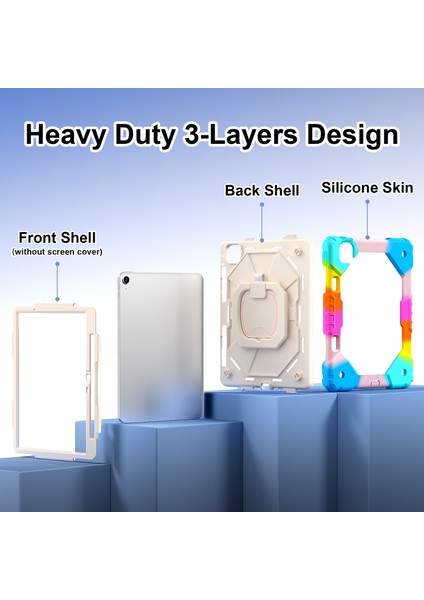 iPad Air 13 (2024) Silikon+Pc Kickstand Omuz Askılı Tablet Kılıfı (Yurt Dışından) indirimleri