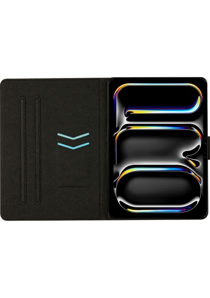 iPad Pro 11 (2024) Kart Tutucu Standı Tablet Deri Kabuk (Yurt Dışından)
