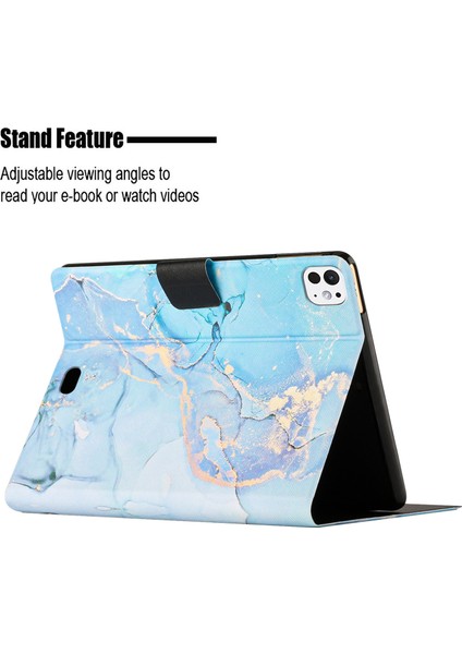 iPad Pro 11 (2024) Kart Tutucu Standı Tablet Deri Kabuk (Yurt Dışından)