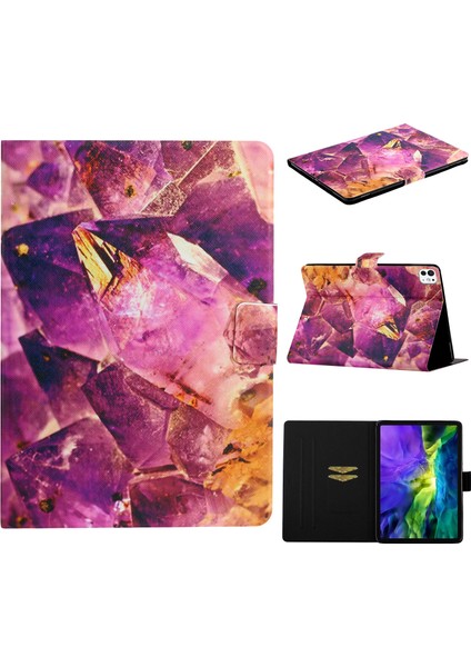 iPad Pro 11 (2024) Deri Standlı Tablet Kapak Kart Tutucu (Yurt Dışından)