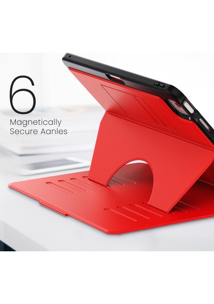 iPad Air 13 (2024) Pc+Tpu+Pu Kart Yuvalı U Şeklinde Stand Tablet Kapağı (Yurt Dışından)