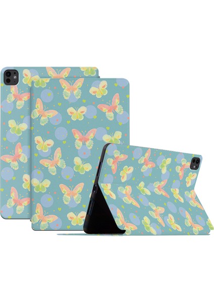 iPad Pro 11 (2024) Pu Deri Smart Folio Tablet Kılıfı (Yurt Dışından)