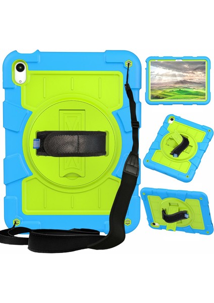 iPad Air 11 (2024) Kickstand Kılıf Pc+Tpu Omuz Askılı Tablet Kılıfı (Yurt Dışından)