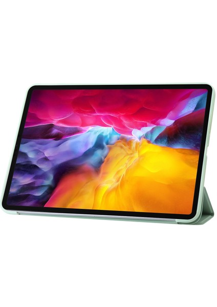 iPad Pro 13 (2024) Üç Katlı Stand Deri+Silikon Tablet Kılıfı (Yurt Dışından) fırsatları